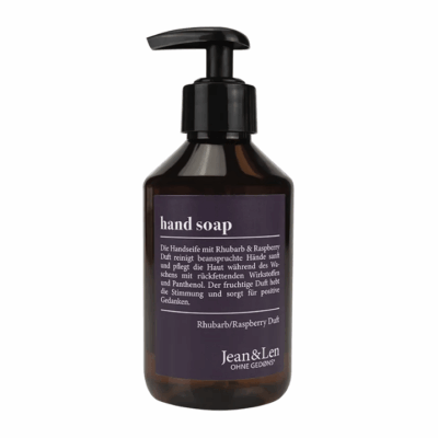 Jean & Len Handzeep Rabarber & Framboos - 250 ml