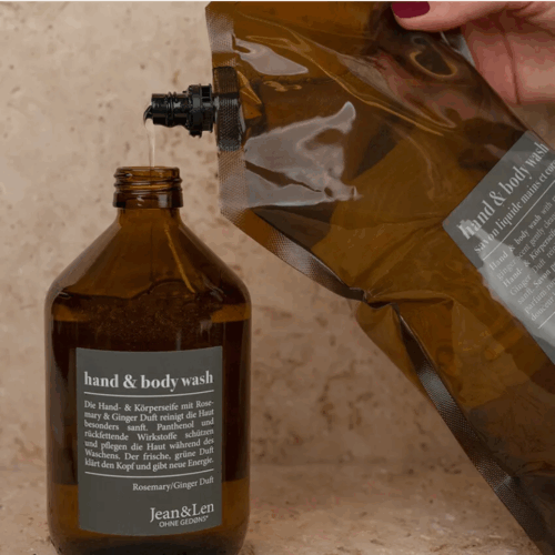 Jean & Len Handzeep Navulverpakking Rozemarijn & Gember – extra afbeelding 3