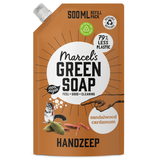 Handzeep Navulverpakking Sandelhout & Kardemom - 500 ml