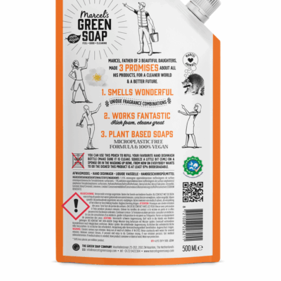 Marcel's Green Soap Afwasmiddel Navulling Sinaasappel & Jasmijn – extra afbeelding 1