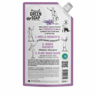 Marcel's Green Soap Allesreiniger Spray Navulverpakking Lavendel & Rozemarijn – extra afbeelding 1