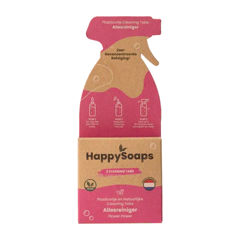 HappySoaps Cleaning Tabs Allesreiniger Flower Power – hoofdafbeelding