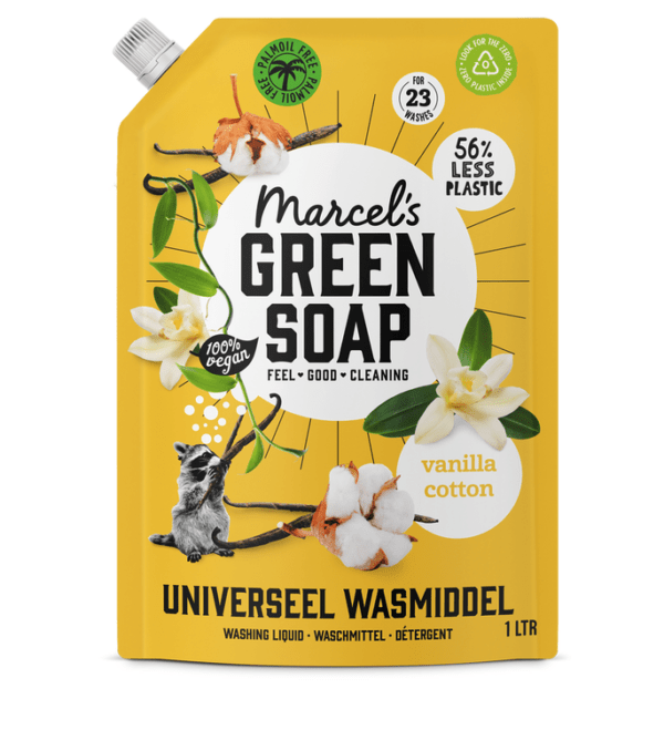 Wasmiddel Navulverpakking Universeel Vanille & Katoen - 1L