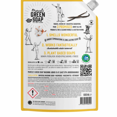 Marcel's Green Soap Wasmiddel Navulverpakking Universeel Vanille & Katoen – extra afbeelding 1