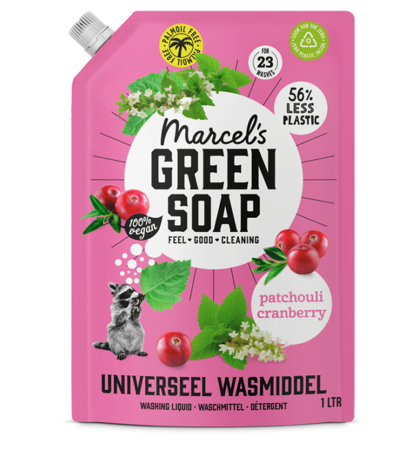 Wasmiddel Navulverpakking Universeel Patchouli & Cranberry - 1L