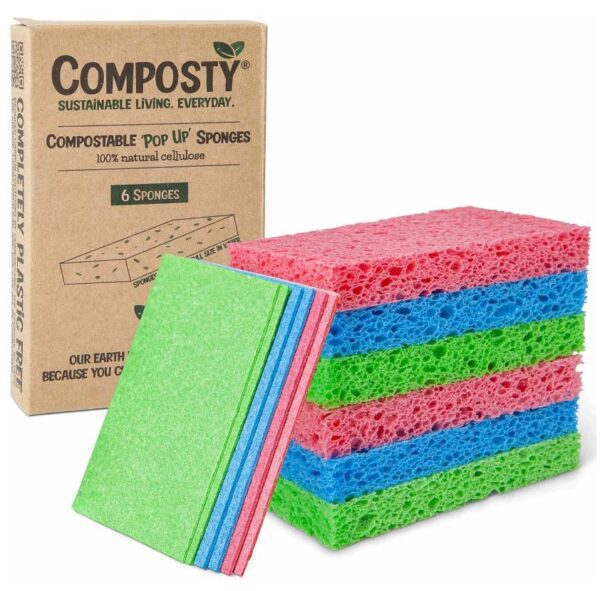 Afwasspons composteerbaar - 6 st.