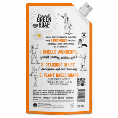Marcel's Green Soap Handzeep Navulverpakking Sinaasappel & Jasmijn – extra afbeelding 1