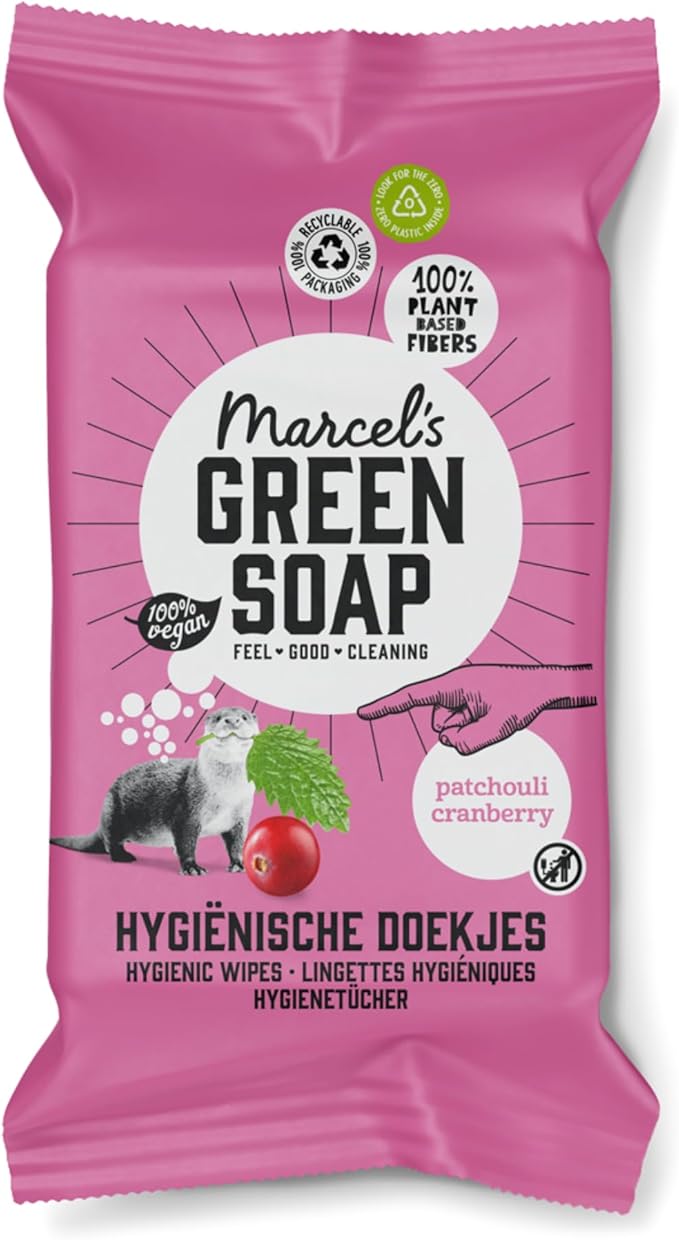 Marcel's Green Soap Hygiënische Schoonmaakdoekjes Patchouli & Cranberry – hoofdafbeelding