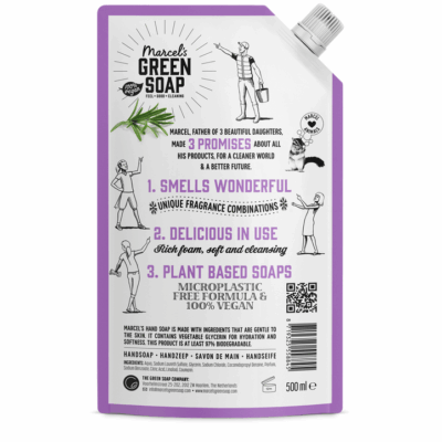 Marcel's Green Soap Handzeep Navulverpakking - Lavendel & Rozemarijn – extra afbeelding 1