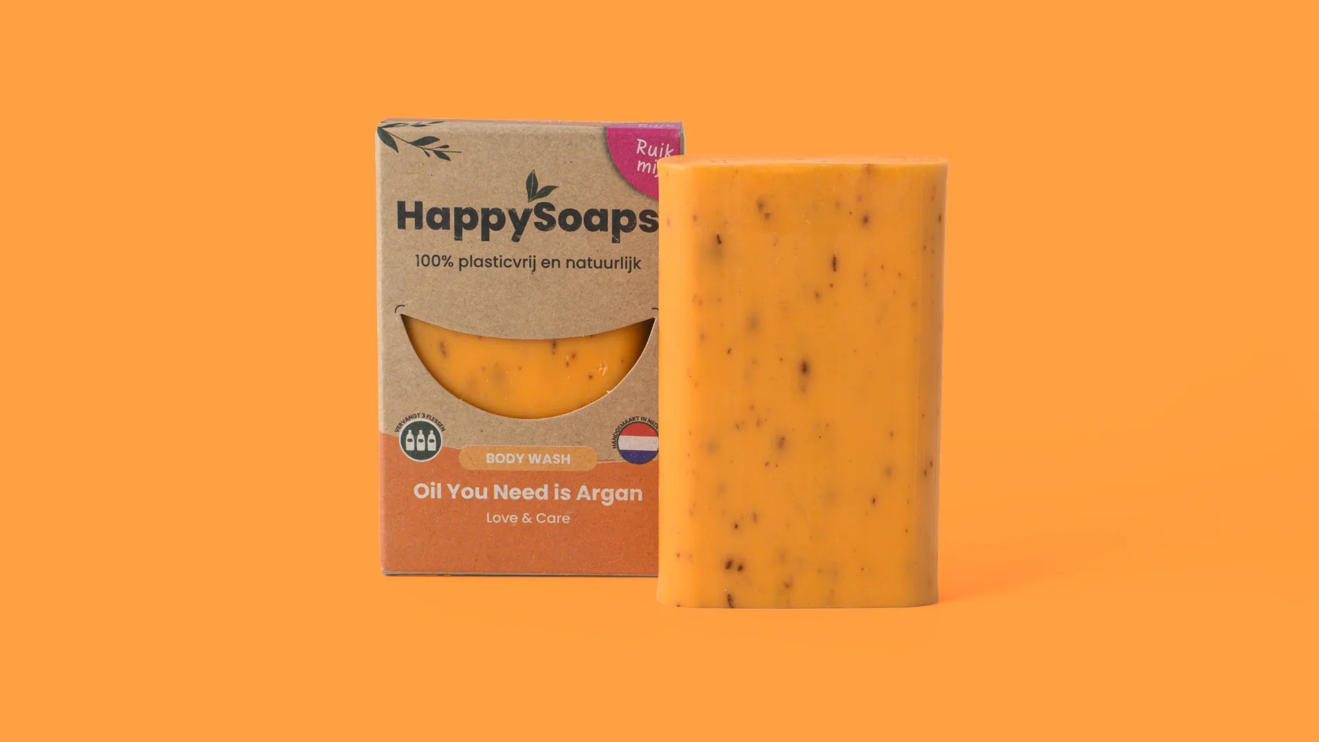 Body Wash Bar Arganolie & Rozemarijn 3 Body Wash Bar Arganolie & Rozemarijn - Afbeelding 3