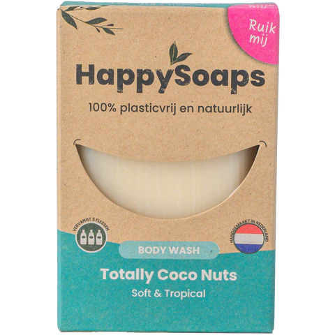 HappySoaps Body Wash Bar Kokosnoot & Limoen – hoofdafbeelding