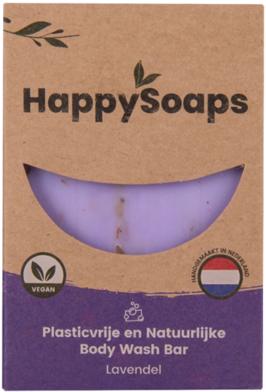 HappySoaps Body Wash Bar Lavendel – hoofdafbeelding