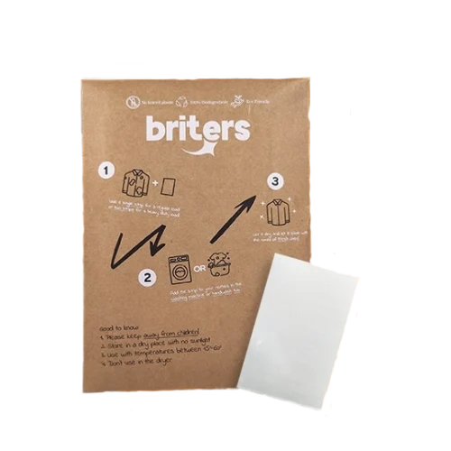 Briters wasstrips 100 stuks in duurzame kartonnen verpakking met losse strip.