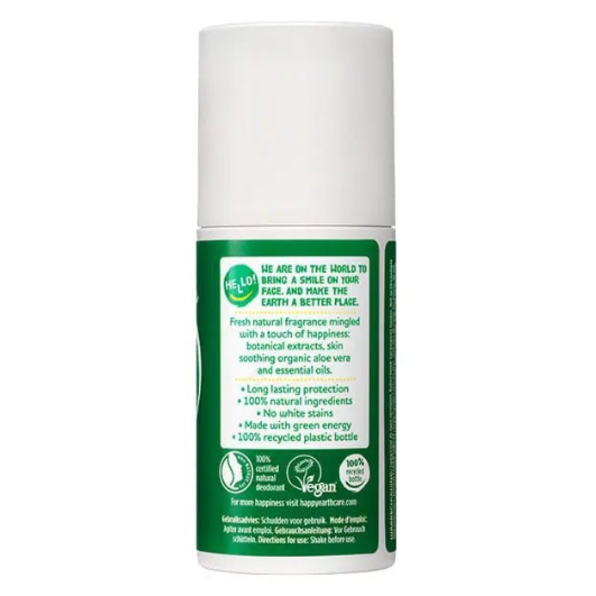 Happy Earth Natural Deodorant Roller Bergamot Cedarwood – extra afbeelding 2