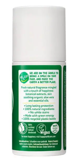 Happy Earth Natural Deodorant Roller Bergamot Cedarwood - 75 ml – extra afbeelding 2