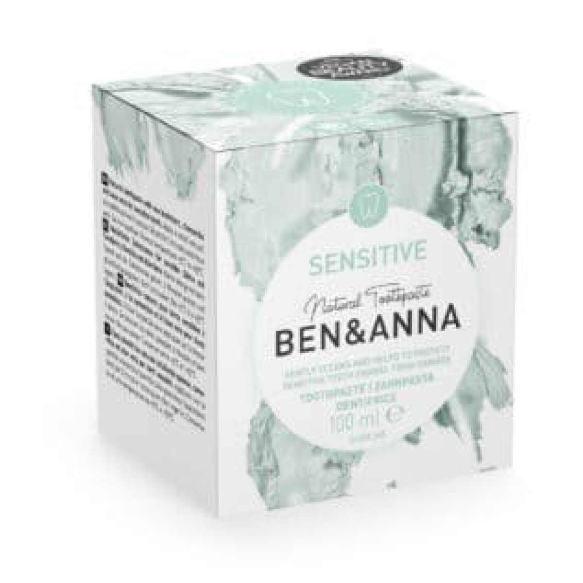 Ben & Anna Toothpaste in Glass Jar Without Fluoride (Sensitive) – extra afbeelding 1