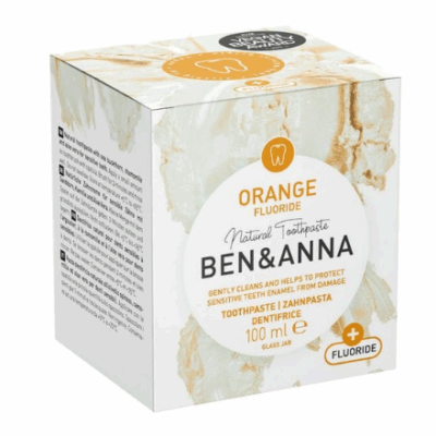 Ben & Anna Toothpaste in Glass Jar With Fluoride (Orange) – extra afbeelding 3