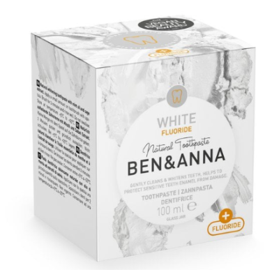 Ben & Anna Toothpaste in Glass Jar With Fluoride (Whitening) – extra afbeelding 2