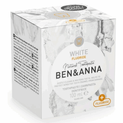 Ben & Anna Toothpaste in Glass Jar With Fluoride (Whitening) – extra afbeelding 2