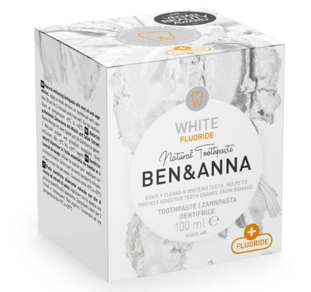 Ben & Anna Toothpaste in Glass Jar With Fluoride (Whitening) - 100 ml – extra afbeelding 2
