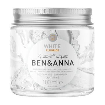 Toothpaste in Glass Jar With Fluoride