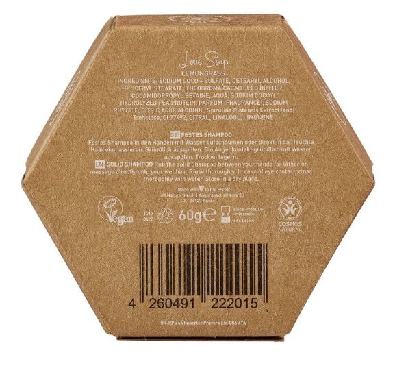 Ben & Anna Love Soap Bar Lemongrass - 60g – extra afbeelding 1