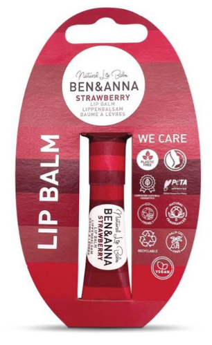 Ben & Anna Lip Balm - Strawberry - 1 st. – extra afbeelding 1