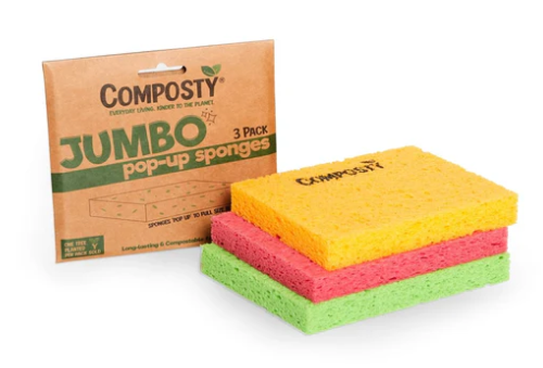 Composty | JUMBO 'Pop-Up' Eco Sponges | 3 Multipack