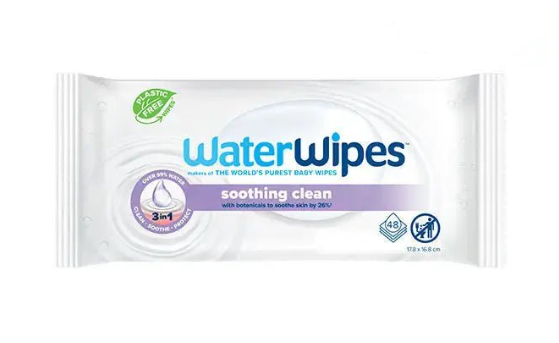 Happy earth WaterWipes Soothing Cleansing Wipes (48 Wipes)