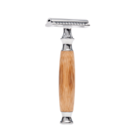 Blokzeep Set met Safety Razor, Juten Meeneemzakje en Natuurlijke Scheerzeep – extra afbeelding 1