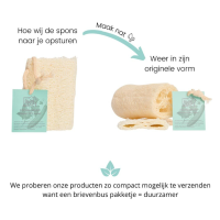 Blokzeep Loofah Spons 10cm - 100% natuurlijk – extra afbeelding 2
