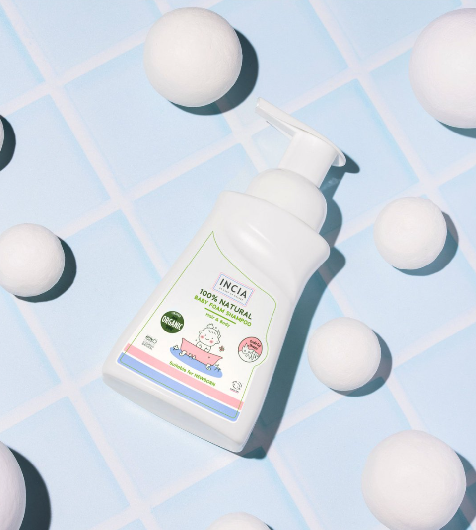 INCIA Natuurlijke Schuimende Baby Shampoo - 200 ml – extra afbeelding 1
