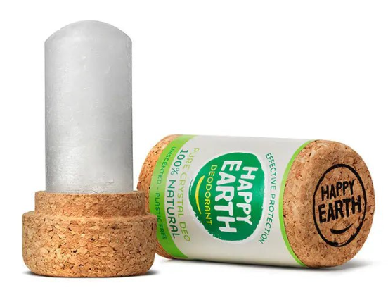 Happy Earth Natural Deodorant Crystal Stick Unscented - 90g – extra afbeelding 1