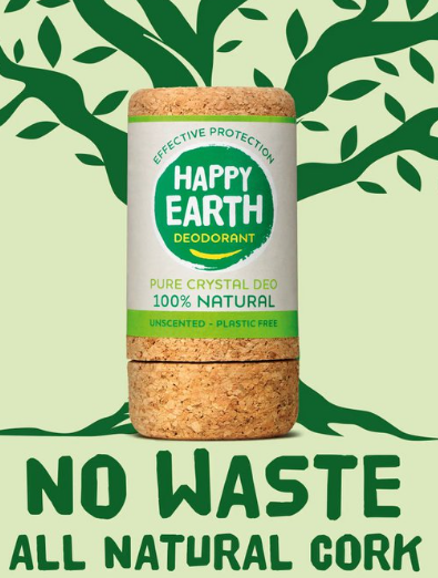 Happy Earth Natural Deodorant Crystal Stick Unscented - 90g – extra afbeelding 3