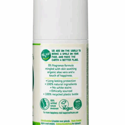 Happy Earth Natural Deodorant Roller Unscented – extra afbeelding 2