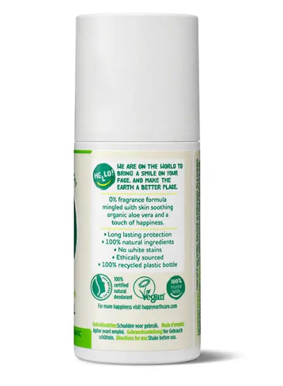Happy Earth Natural Deodorant Roller Unscented - 75 ml – extra afbeelding 2