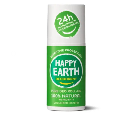 Happy earth Natural Deodorant Roller Cucumber Matcha