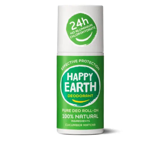 Happy earth Natural Deodorant Roller Cucumber Matcha