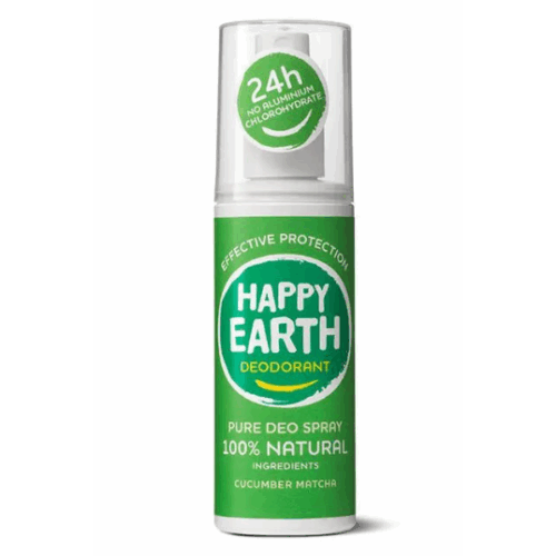 Happy Earth Natural Deodorant Spray Cucumber Matcha
