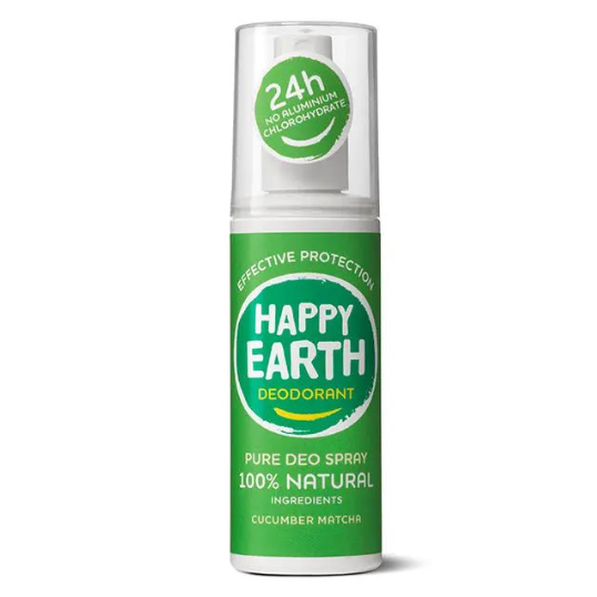 Happy Earth Natural Deodorant Spray Cucumber Matcha