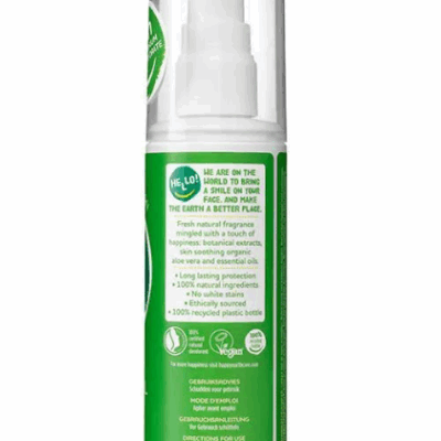 Happy Earth Natural Deodorant Spray Cucumber Matcha – extra afbeelding 1