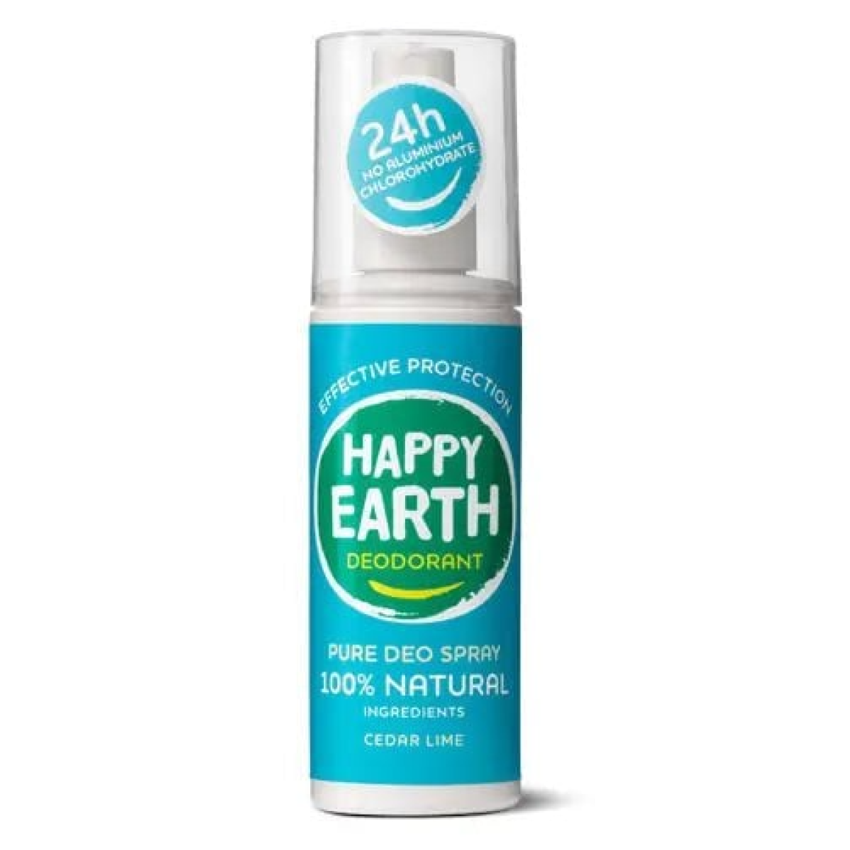 Happy earth Natural Deodorant Spray Cedar Lime