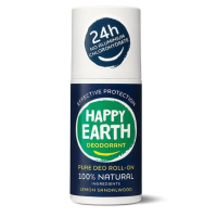 Happy Earth Natural Deodorant Roller Lemon Sandalwood – hoofdafbeelding