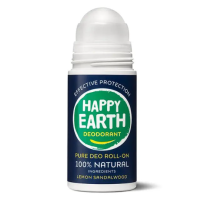 Happy Earth Natural Deodorant Roller Lemon Sandalwood – extra afbeelding 1