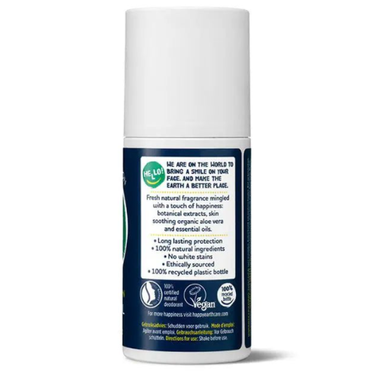 Happy Earth Natural Deodorant Roller Lemon Sandalwood – extra afbeelding 2