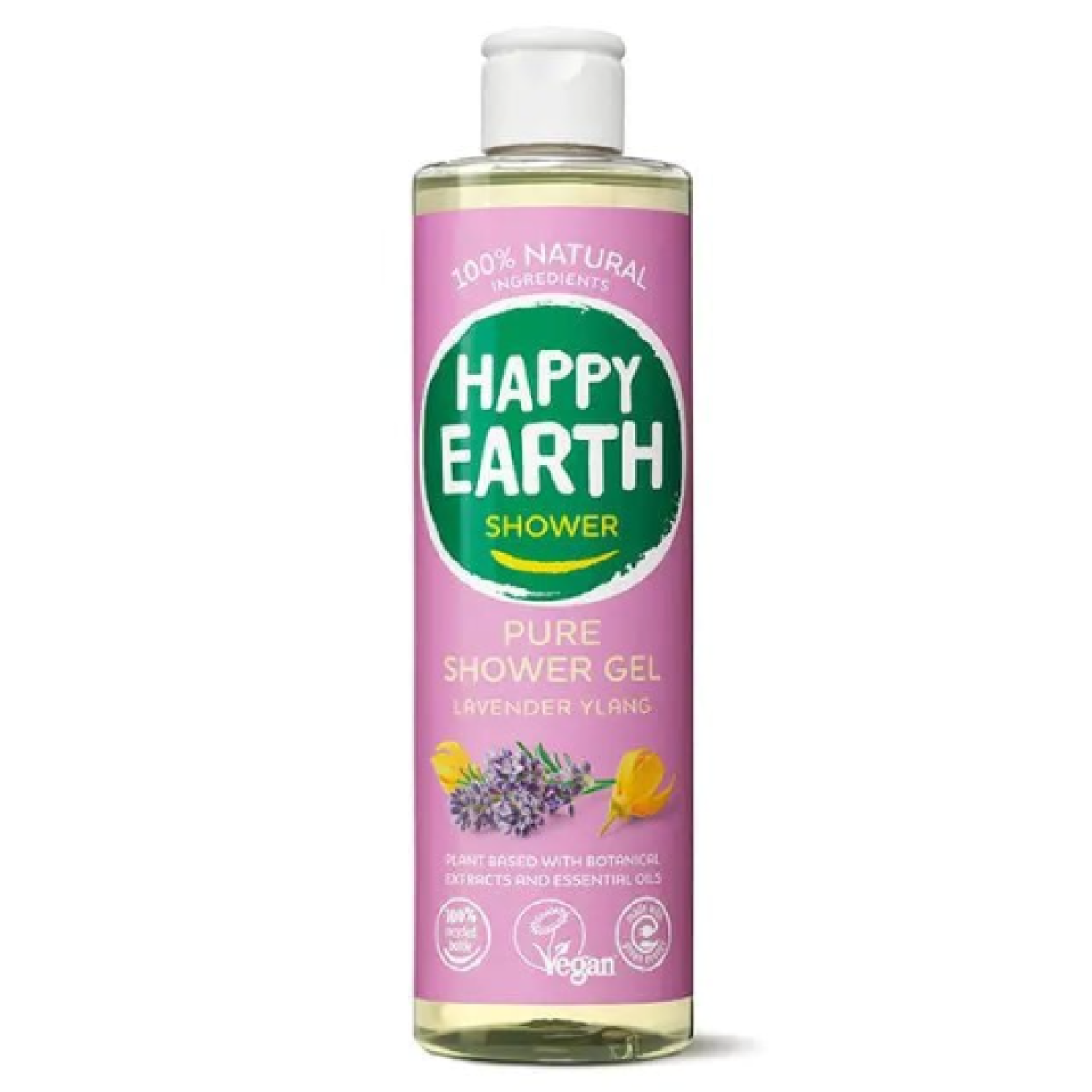 Happy earth Natural shower gel Lavender Ylang