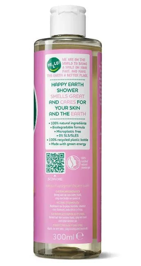 Happy Earth Natural Shower Gel Lavender Ylang - 300 ml – extra afbeelding 1