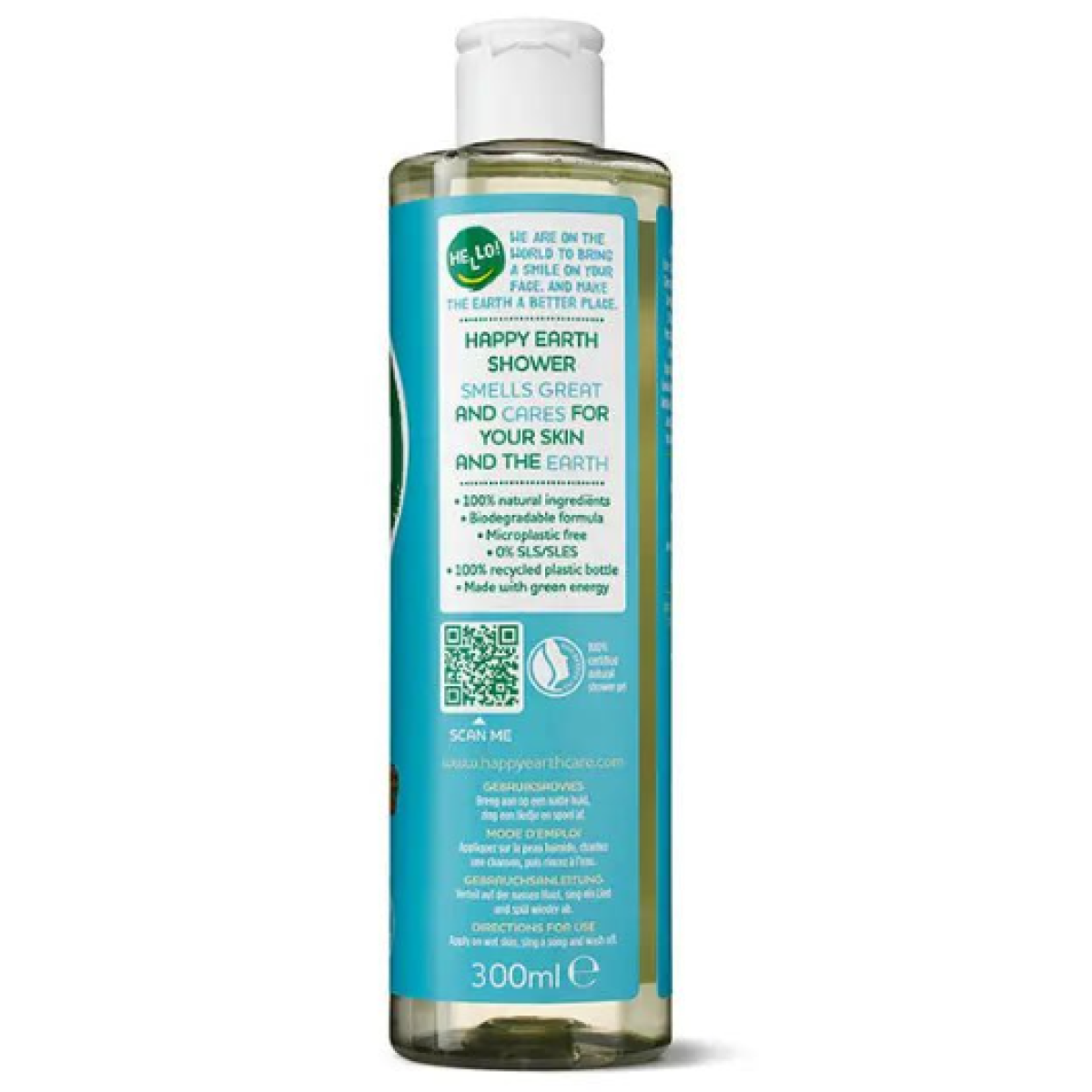 Happy Earth Natural Shower Gel Cedar Lime – extra afbeelding 1