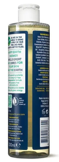 Happy Earth Natural Shower Gel Lemon Sandalwood - 300 ml – extra afbeelding 1