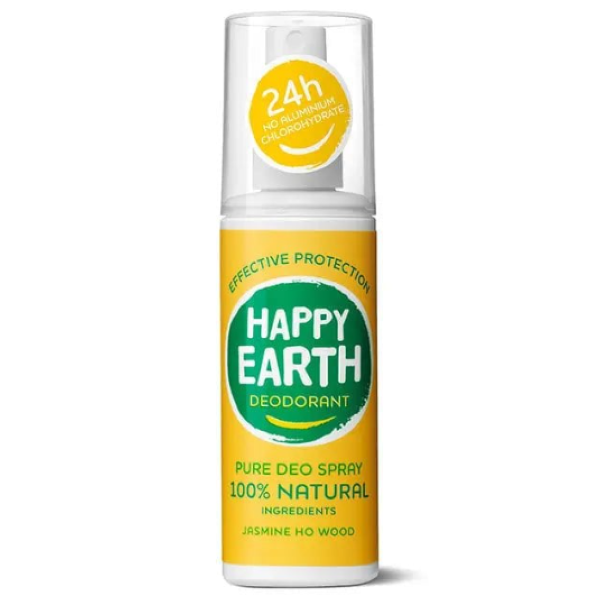 Happy earth Natural Deodorant Spray Jasmine Ho Wood